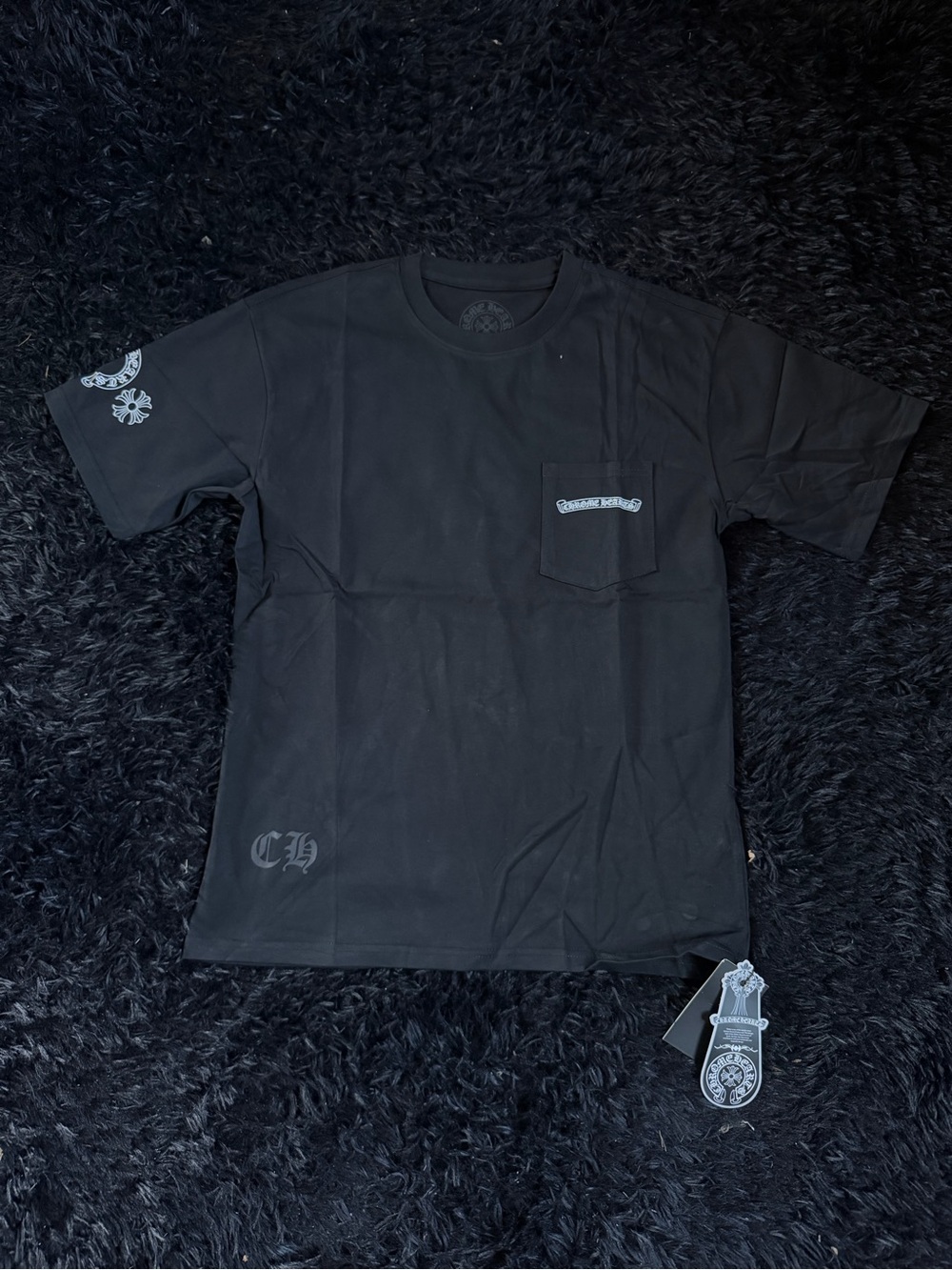 Black Chrome Rainbow Cross T Shirt